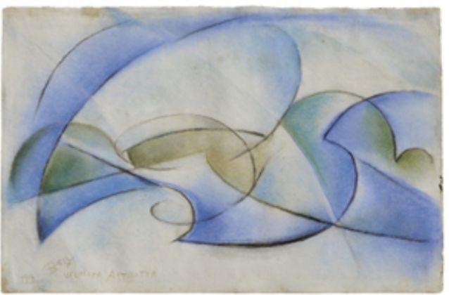 Giacomo Balla, 1914 Velocità astratta n.2 Pastelli su cartoncino 28,5 x 44,1 cm