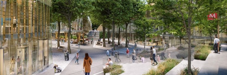 LOC - Loreto open community, progetto di rigenerazione di Piazzale Loreto a Milano. Rendering