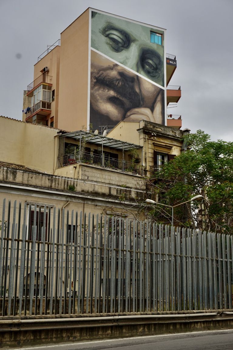 Andrea Buglisi, La porta dei Giganti, ritratto di Giovanni Falcone, Palermo