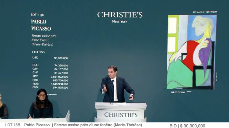 Christie's, Picasso battuto a 90 milioni di dollari