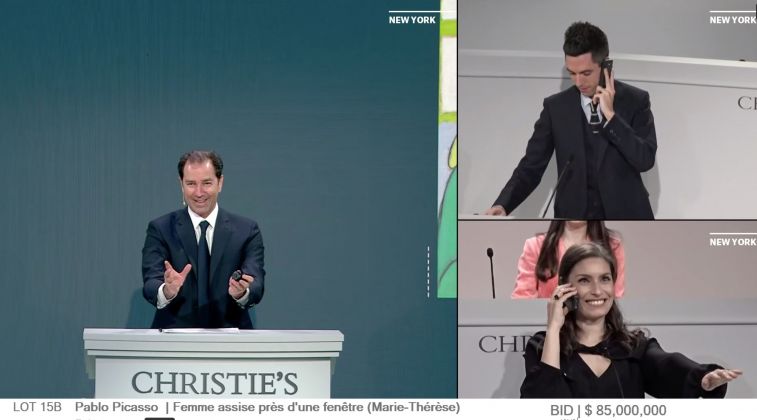 Christie's Picasso sales room