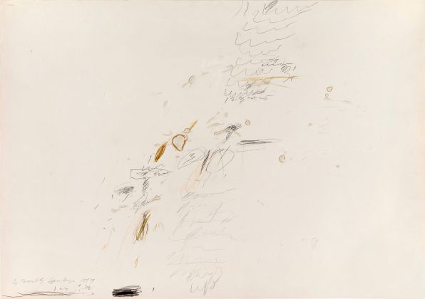 Cy Twombly Sperlonga drawing (1959) Courtesy of Sotheby's Ltd