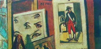 Filippo de Pisis, Natura morta con gli occhi, 1924, olio su cartone, 55x70 cm. Collezione privata