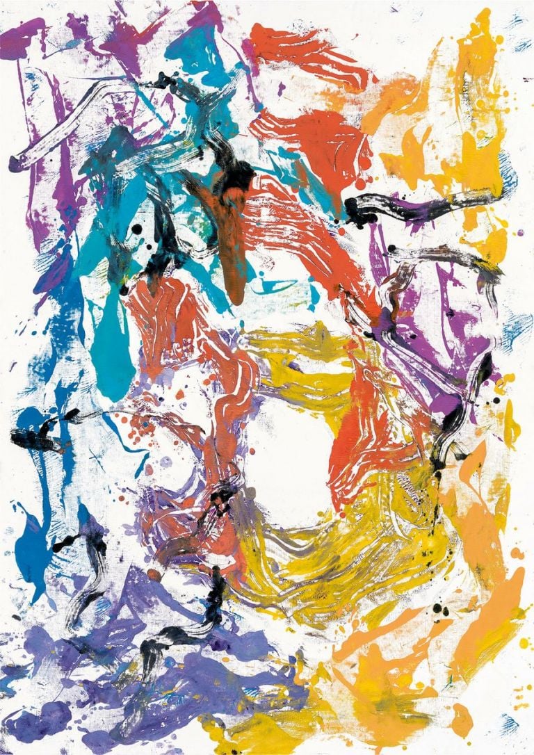 Georg Baselitz, Archinto durcheinander, 2020, olio su tela, 234x166 cm © Georg Baselitz 2021. Photo Jochen Littkemann, Berlino. Courtesy Gagosian