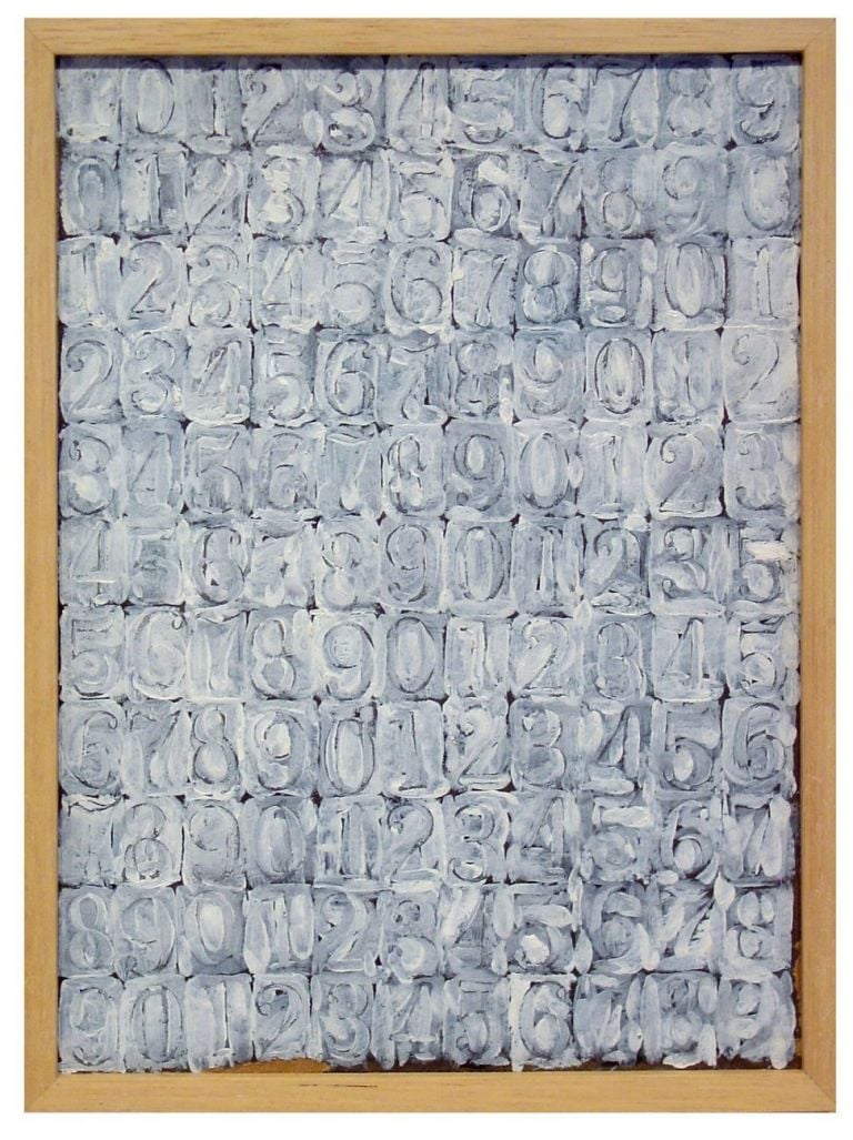 Jasper Johns, Numbers, 1957. The Sonnabend Collection and Antonio Homem © 2021 Jasper Johns Licensed by VAGA at Artists Rights Society (ARS), New York