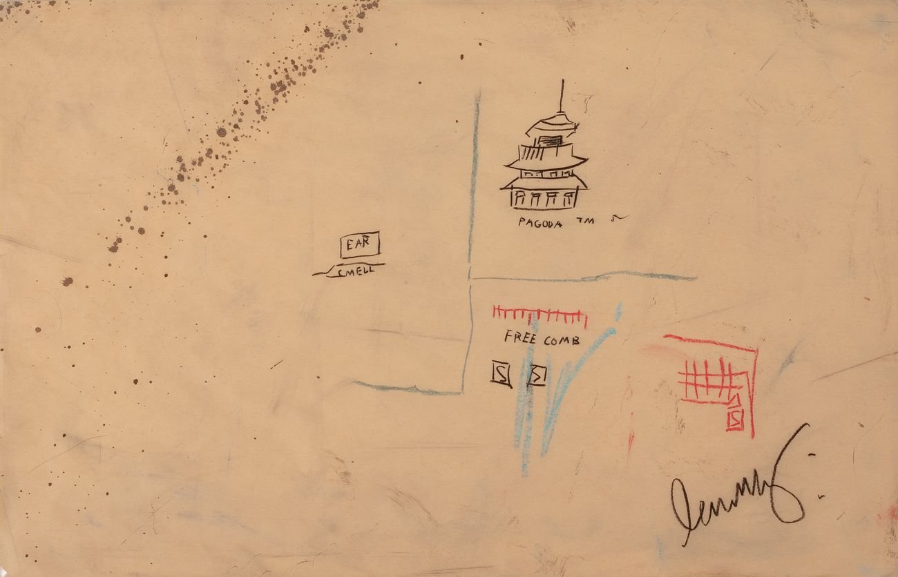 Jean-Michel Basquiat, Free Comb with Pagoda, 1986