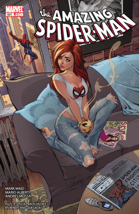 La copertina di The Amazing Spider Man 601 realizzata da J Scott Campbell per Marvel
