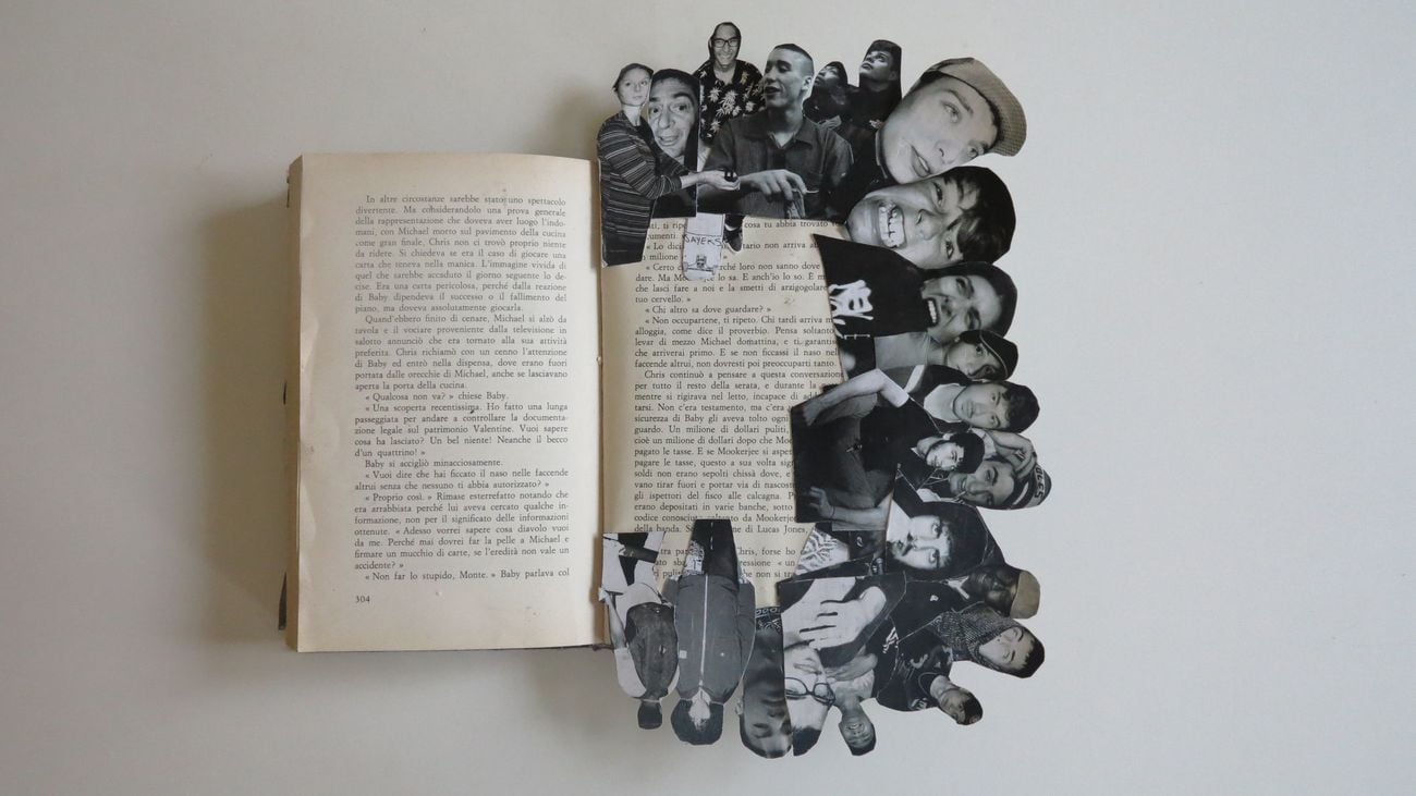 Lorenzo Silvestri, libro d’artista, 2020, tecnica mista e collage su carta, cm 20,5x12,5