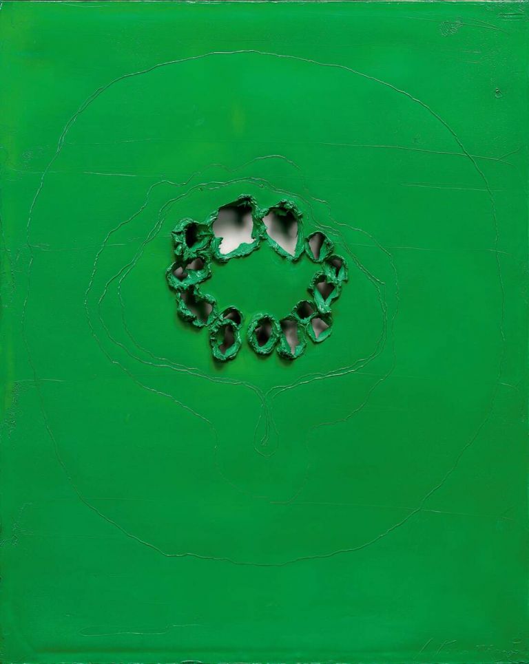 Lucio Fontana Concetto spaziale (1963) Courtesy of Sotheby's Ltd