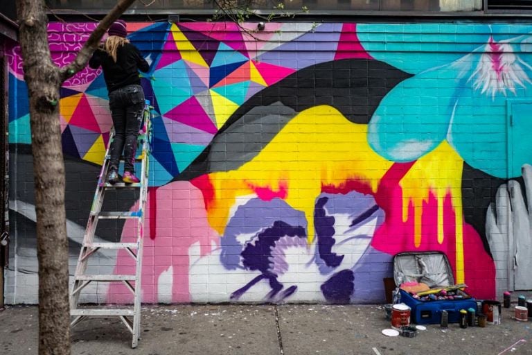 La street artist Vexta di New York ph. Francesca Magnani