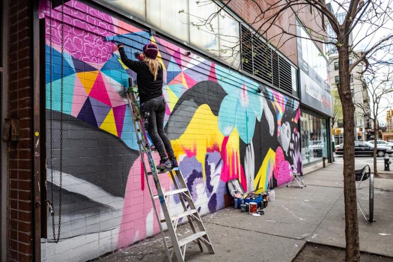 La street artist Vexta di New York ph. Francesca Magnani