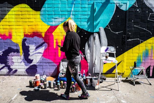 La street artist Vexta di New York ph. Francesca Magnani