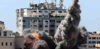 Palazzo della Stampa bombardato a Gaza, 2021
