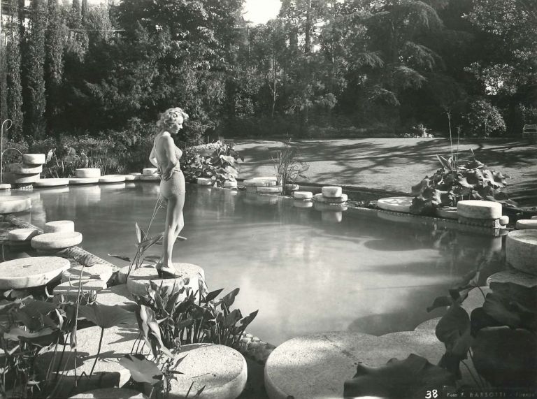 Piero Porcinai, Giardino di Villa La Terrazza, piscina, Firenze, 1951 58. Courtesy Paola Porcinai