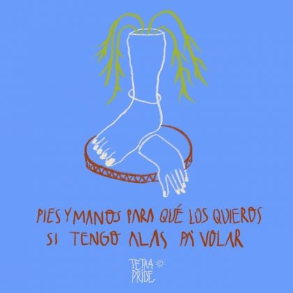 Pies y Manos para qué Los quieros si tengo alas pá volar by Cecilia Sammarco
