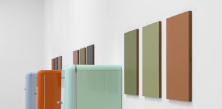 SHERRIE LEVINE, Pink SMEG Refrigerator and Renoir Nudes_2016_New York, Zwirner Gallery