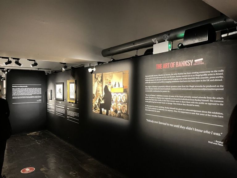 The art of Banksy, Londra, exhibition view