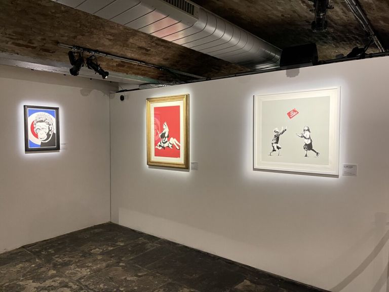 The art of Banksy, Londra, exhibition view