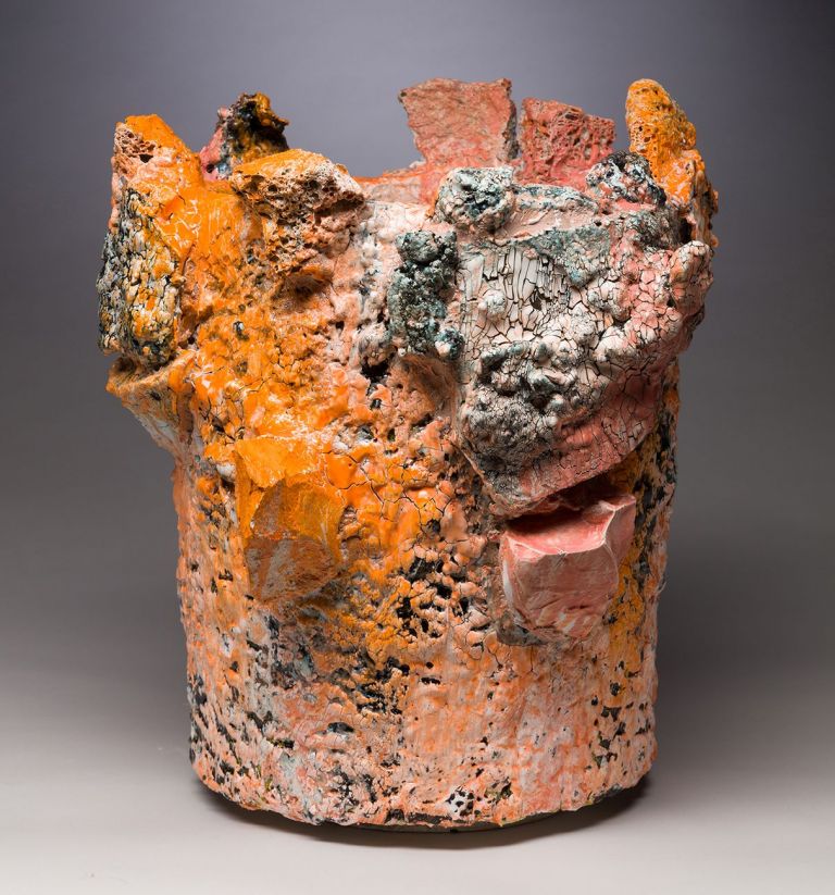 Tony Marsh, Crucible, 2018, multifired clay & glaze materials. Photo Michael Underwood