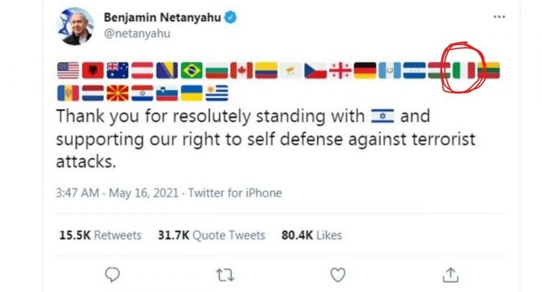 Tweet di Netanyahu