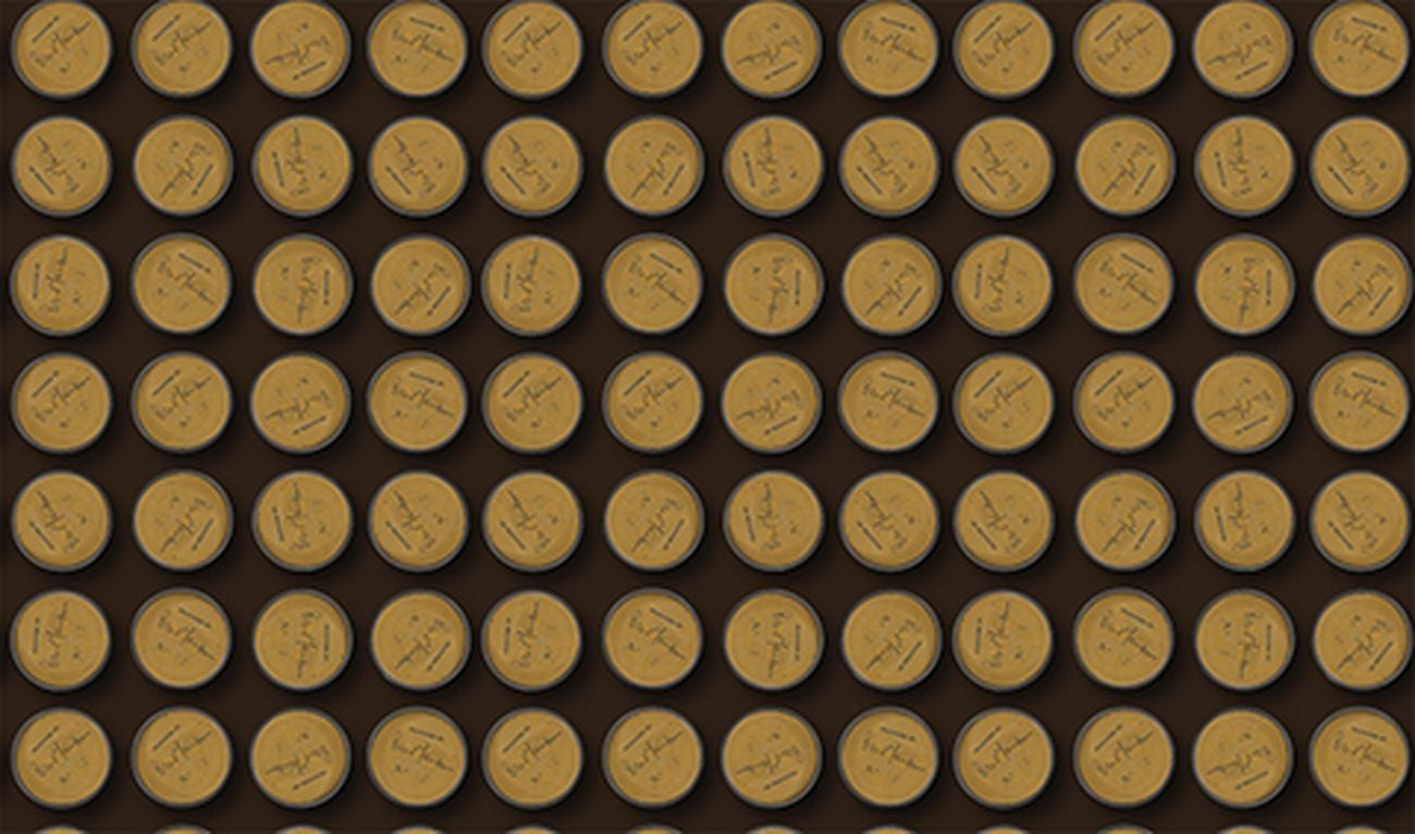 Una delle 8 carte da parati Taplab wall covering ispirate alla Merda d'artista (1961) di Piero Manzoni © Fondazione Piero Manzoni, Milano