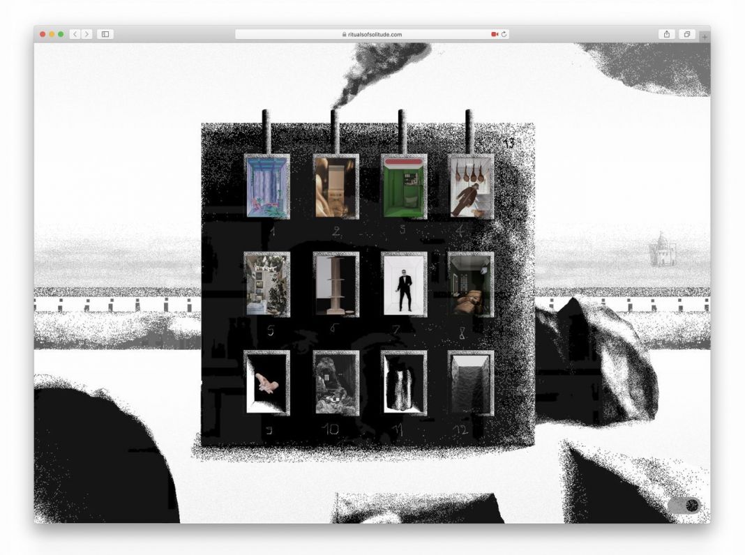 www.ritualsofsolitude.com homepage © Unfolding Pavilion – Giovanni Benedetti – hund.studio