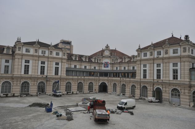 © Dario Bragaglia Torino. Palazzo dell'Arsenale Il Cortile d'Onore durante i lavori di restauro