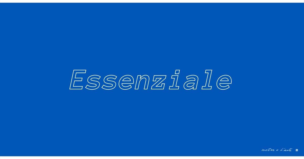 Essenziale, Artribune