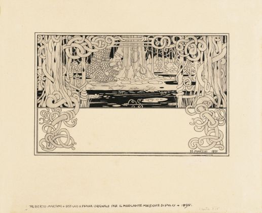 Alberto Martini, Canto XIX, illustrazione per il Morgante Maggiore di Luigi Pulci, 1895. Courtesy Galleria Carlo Virgilio