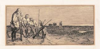 Alberto Martini, Il canto degli emigranti, disegno per Il poema del lavoro, 1897. Courtesy Galleria Carlo Virgilio