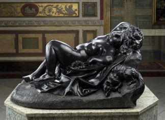 Alessandro Algardi, Allegoria del Sonno, 1635-39, marmo nero antico, 48x90 cm. Roma, Galleria Borghese