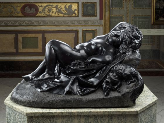 Alessandro Algardi, Allegoria del Sonno, 1635-39, marmo nero antico, 48x90 cm. Roma, Galleria Borghese