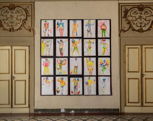 Alessandro Pessoli. City of God. Exhibition view at Palazzo Vizzani, Bologna 2021. Photo Rolando Paolo Guerzoni