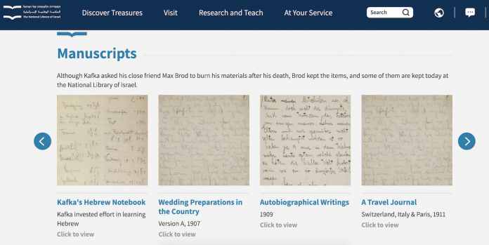 Archivio di Franz Kafka online