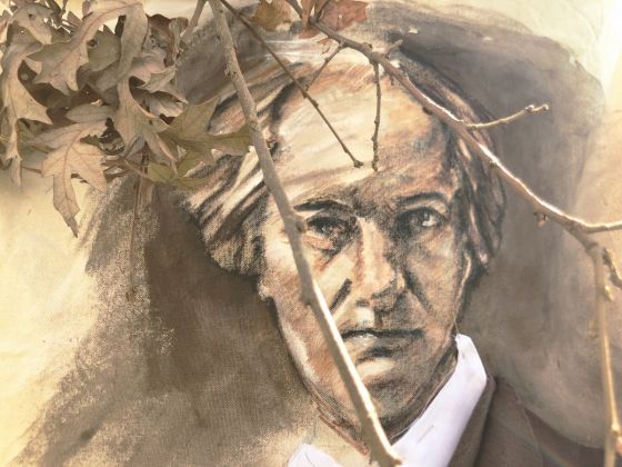 Baudelaire dipinto e allestito site specific