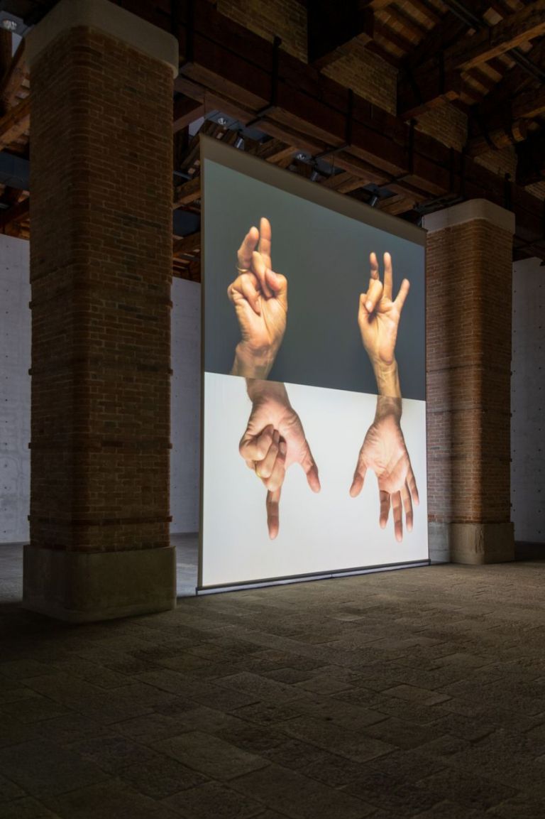 Bruce Nauman. Contrapposto Studies. Exhibition view at Punta della Dogana, Venezia 2021. Photo Irene Fanizza