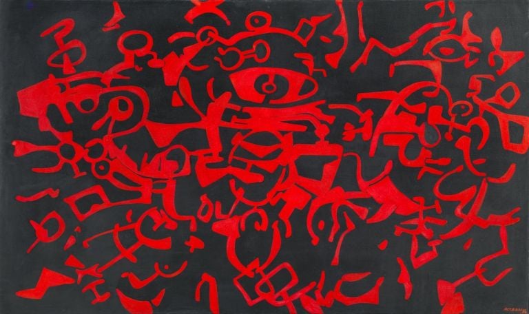 Carla Accardi, Assedio rosso no. 3, 1956. Courtesy Tornabuoni Art, Parigi