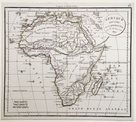 Delamarche map of Africa, 1829. Photo © Francesca Napoli