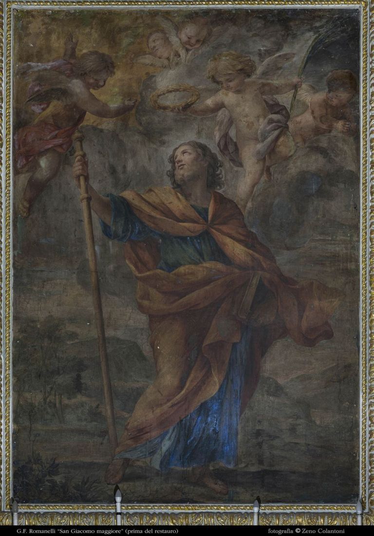 Francesco Romanelli, San Giacomo il Maggiore. Chiesa di San Giacomo alla Lungara, Roma. Prima del restauro. Photo © Zeno Colantoni