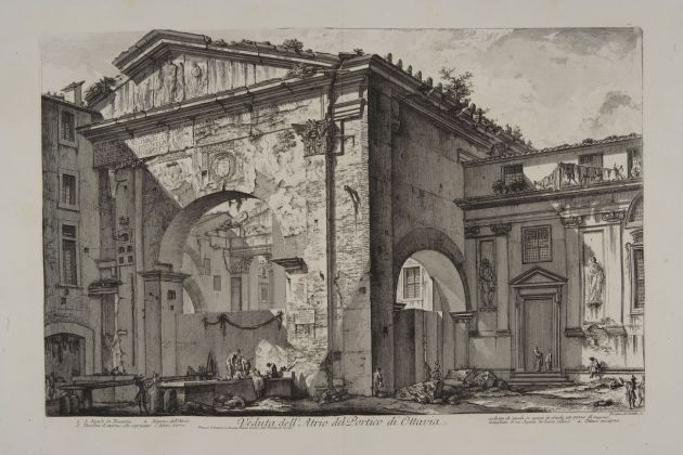 Giambattista Piranesi, Portico di Ottavia esterno. Courtesy Fondazione Giorgio Cini