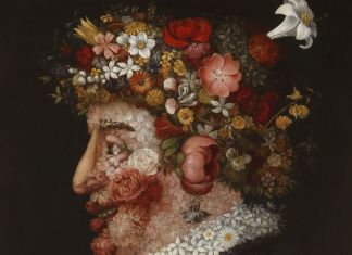 Giuseppe Arcimboldo, Le quattro stagioni. La primavera, 1563. Madrid, Museo de la Real Academia de Bellas Artes de San Fernando, dettaglio