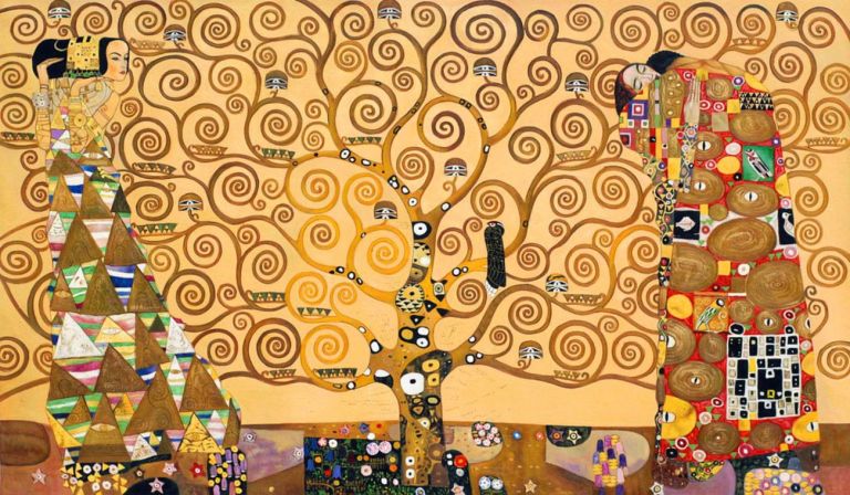 Gustav Klimt, Fregio di Palazzo Stoclet, Bruxelles, 1905 09, mosaico