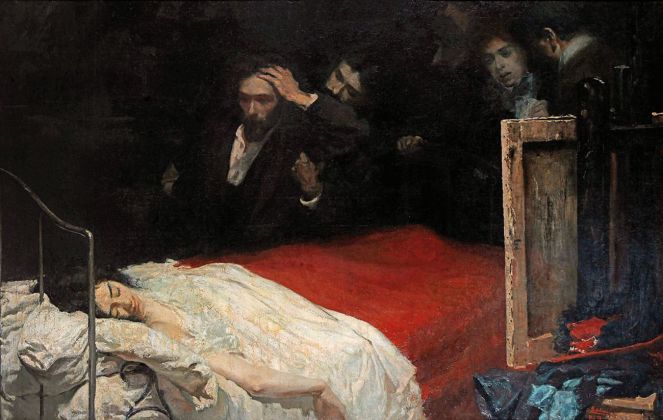 Lionello Balestrieri, Mimì…Mimì… (La morte di Mimì), 1898. Collezione privata