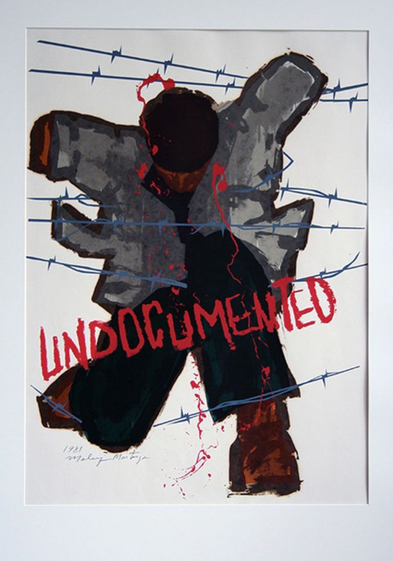 Malaquias Montoya, Undocumented, 1981, serigrafia. Washington D.C., Smithsonian American Art Museum. Courtesy l'artista