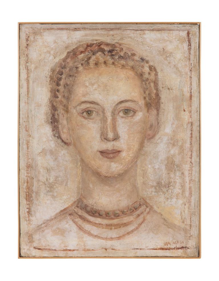 Massimo Campigli, Giuditta Ritratto di mia moglie, 1944, olio su tela, 49x37 cm. Collezione privata, Francia. Photo credits Arthus Boutin