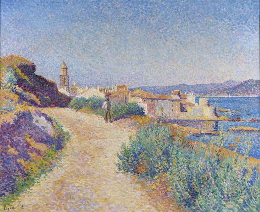 Maximilien Luce, Saint Tropez. La route du cimetière, 1892. Collezione privata © Schaelchli Schmidt Zurich