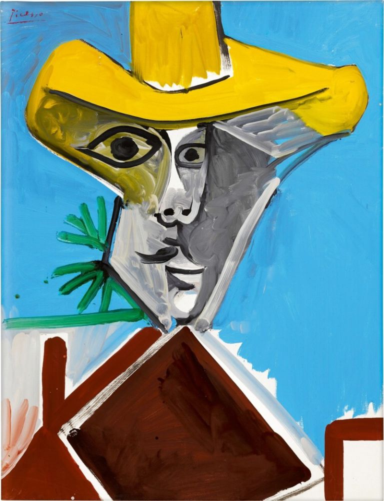 Pablo Picasso Buste d'homme (1969) Courtesy of Sothbey's