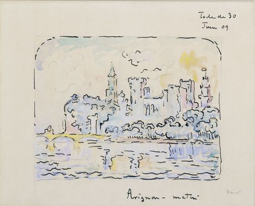 Paul Signac, Avignon. Matin (Le palais des Papes), 1909. Collezione privata
