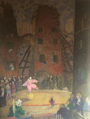 Pilade Bertieri, Il Circo, 1941 42, olio su tela, cm 189x140. Courtesy Beatrice Burati Anderson