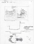 Studi su piazza Sant’Ignazio. Schema preliminare per la tesi di laurea di Robert Venturi (1950). Courtesy The Architectural Archives, University of Pennsylvania, by the gift of Robert Venturi and Denise Scott Brown